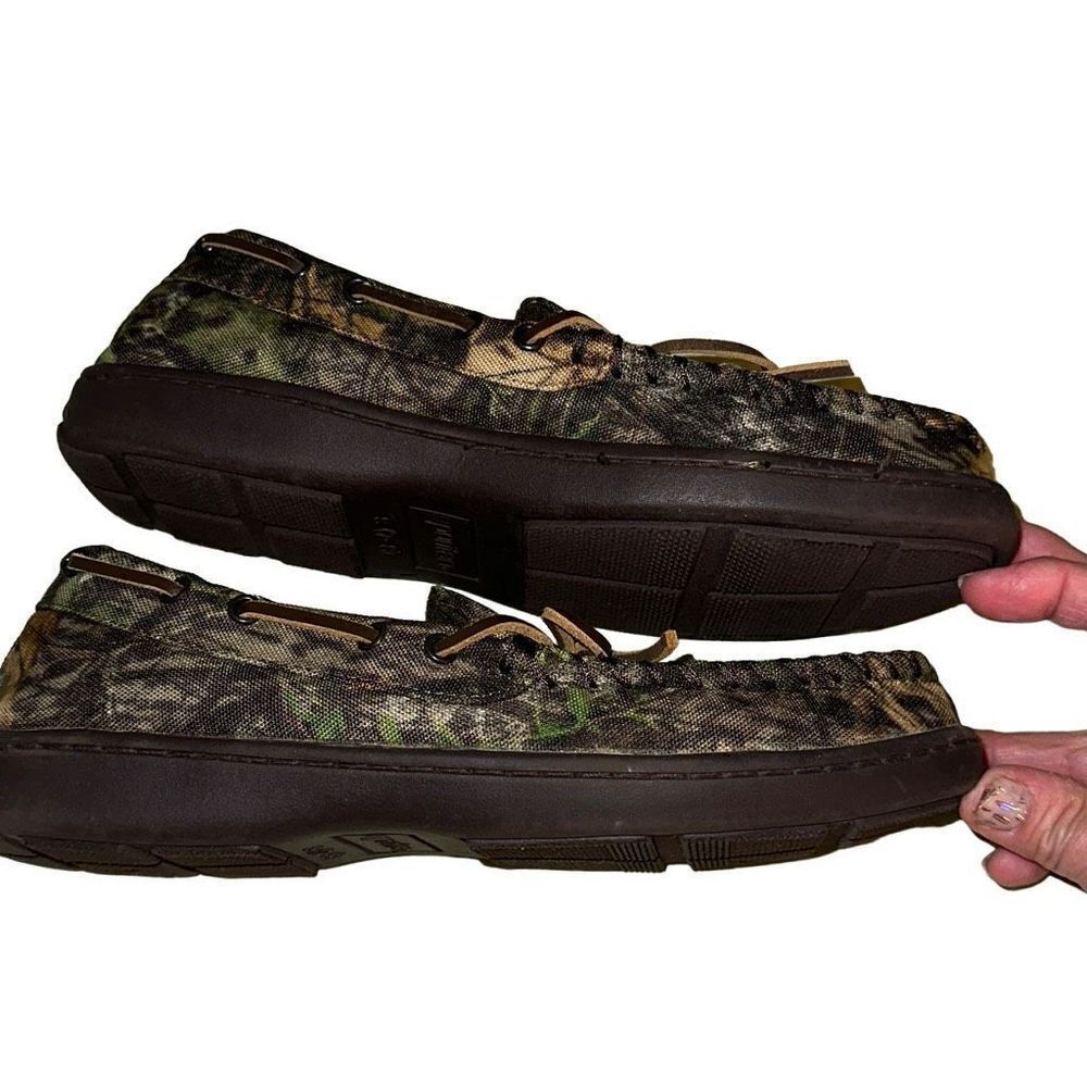 Puritan Ladies Size S (7-8) Green Camo Slip-On Flats Comfort Footwear - Picture 3 of 9